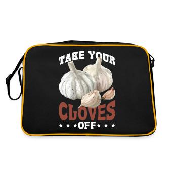 Take Your Cloves Off - Retro Tasche - Schwarz/Gold - Hinten