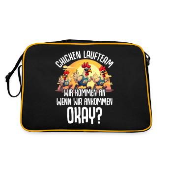 Men Boys Chicken Running Team Jogging Running - Retro Bag - black/gold - Back