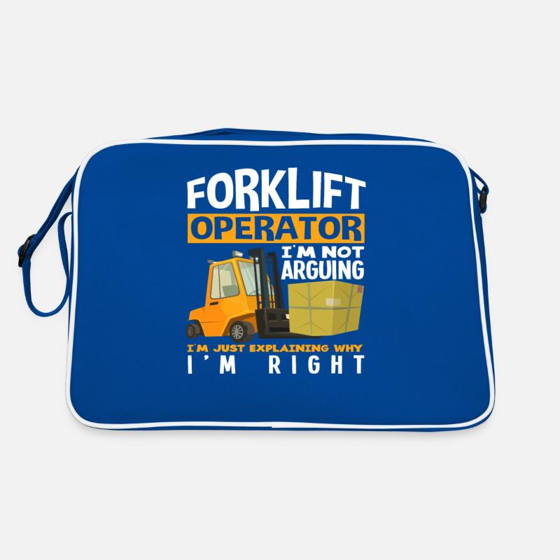 Forklift driver I don't argue I explain Retro Bag