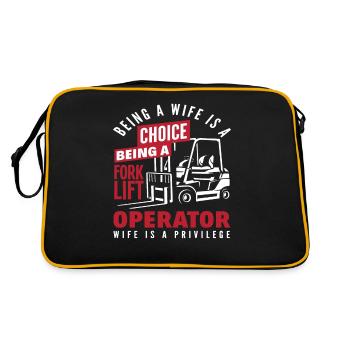 Forklift Driver Choice Privilege Design - Retro Bag - black/gold - Back
