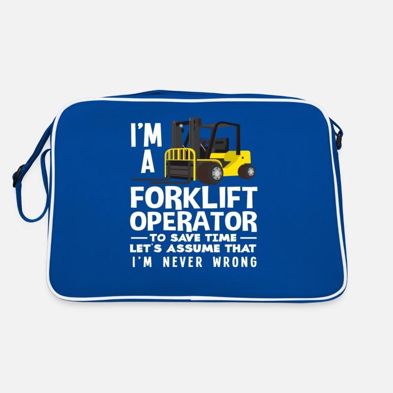 Forklift driver always right Retro Bag