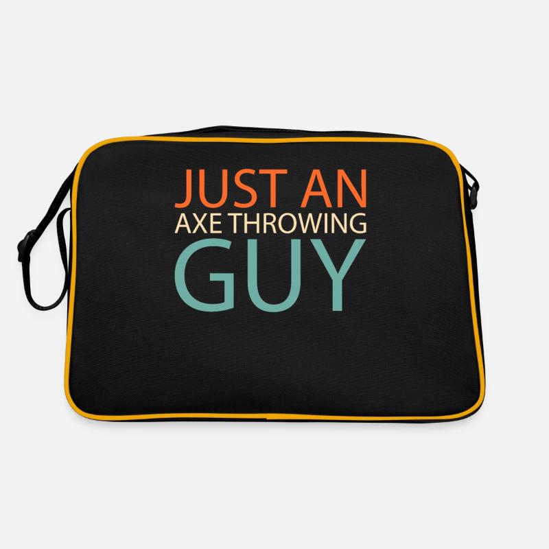 Axtwerfen Axtwerfer Just An Axe Throwing Guy Retro Tasche
