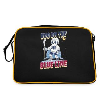 Hockey sur glace d’Halloween Boo sur la ligne bleue - Sac Retro - noir/or - Dos