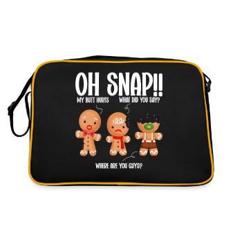 I'm only here for the Christmas cookies - Retro Bag - black/gold - Back