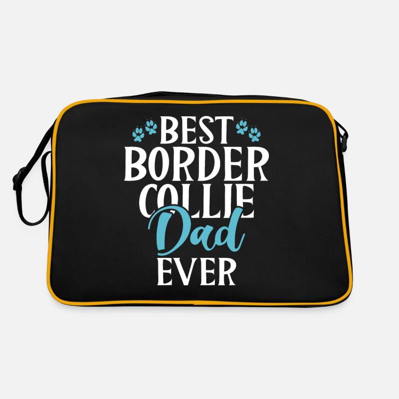 Border Collie Gifts Retro Tasche