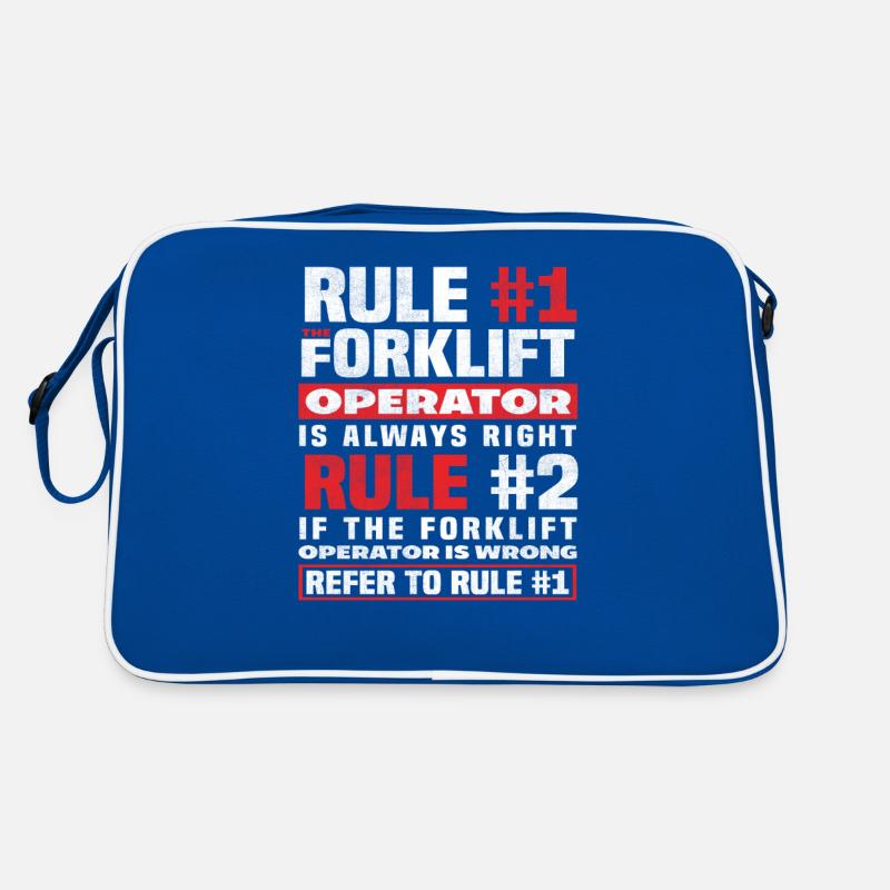 Règle numéro un du conducteur de chariot élévateur Sac Retro