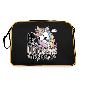 No More Unicorns Anymore 6 - Retro Tasche - Schwarz/Gold - Hinten