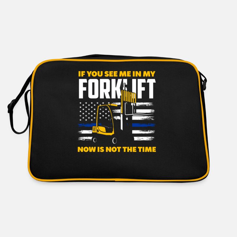 Gabelstaplerfahrer Spruch Lustig Arbeit Retro Tasche