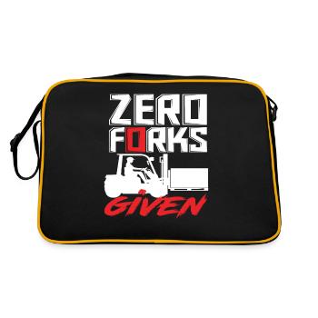 Zéro fourche compte tenu de l’humour du conducteur de chariot élévateur - Sac Retro - noir/or - Dos