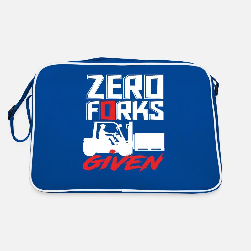 Zero Forks Given Staplerfahrer Humor Retro Tasche