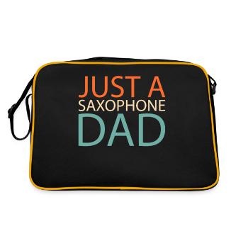 Saxophon Saxofon Juste un papa saxophone - Sac Retro - noir/or - Dos