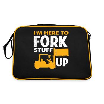 Je suis ici pour accumuler des choses - Sac Retro - noir/or - Dos