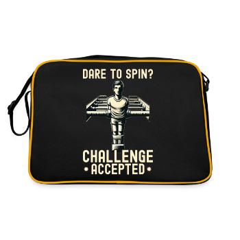Foosball Lover Retro Foosball Guy - Retro Bag - black/gold - Back