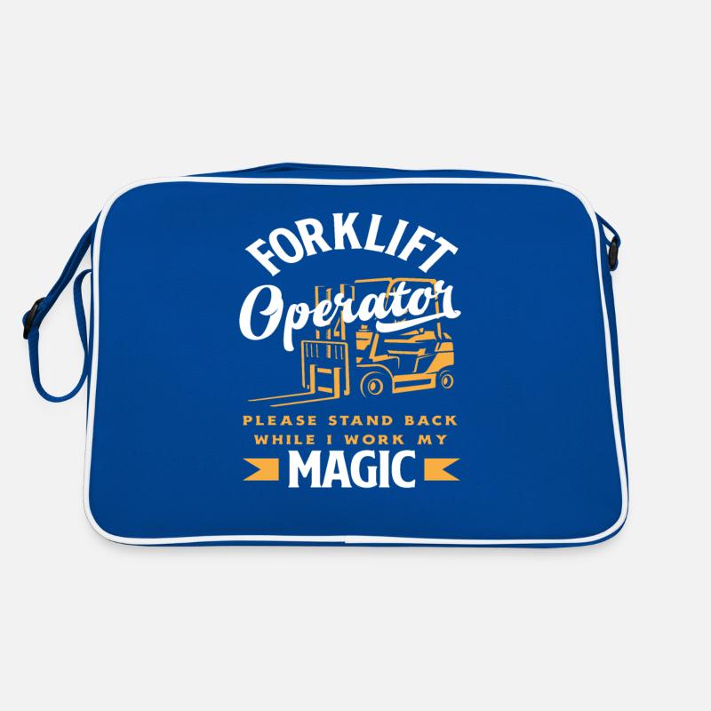 Gabelstaplerfahrer Bitte Zurücktreten Während Ich Retro Tasche