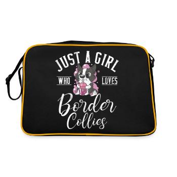 Cadeaux Border Collie - Sac Retro - noir/or - Dos