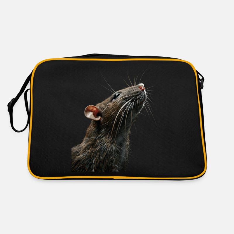 Ratte - Retro Tasche - Schwarz/Gold