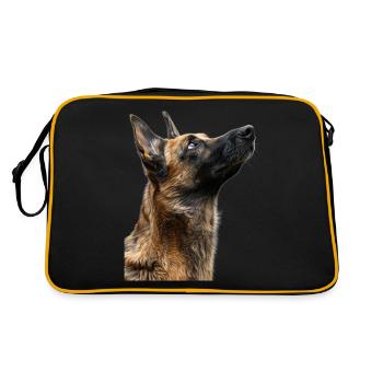 Malinois belge - Sac Retro - noir/or - Dos