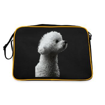 Bichon Frisé - Sac Retro - noir/or - Dos