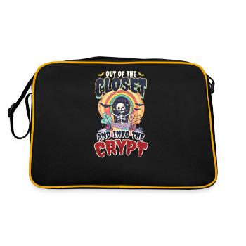 Gay Halloween Out Of The Closet And Into The Crypt - Retro Bag - black/gold - Back