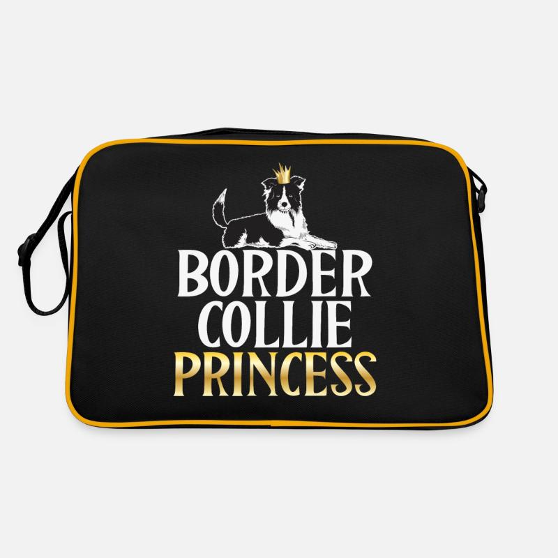 Border Collie Gifts Retro Tasche