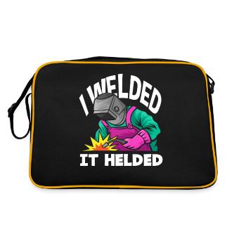 Humour du soudeur - J’ai soudé qu’il tenait - Sac Retro - noir/or - Dos