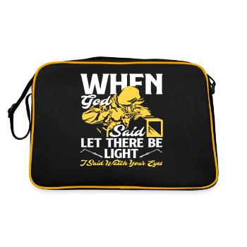 Quand Dieu a dit qu’il y aurait de la lumière, j’ai dit de détourner le regard - Sac Retro - noir/or - Dos