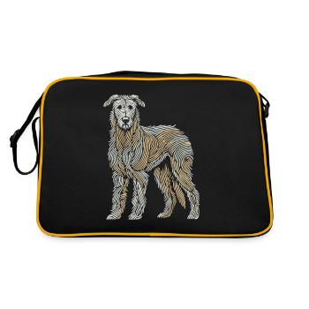 Empreinte digitale du lévrier irlandais - Sac Retro - noir/or - Dos