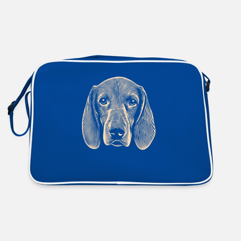 Empreinte digitale de chien Bassett Sac Retro