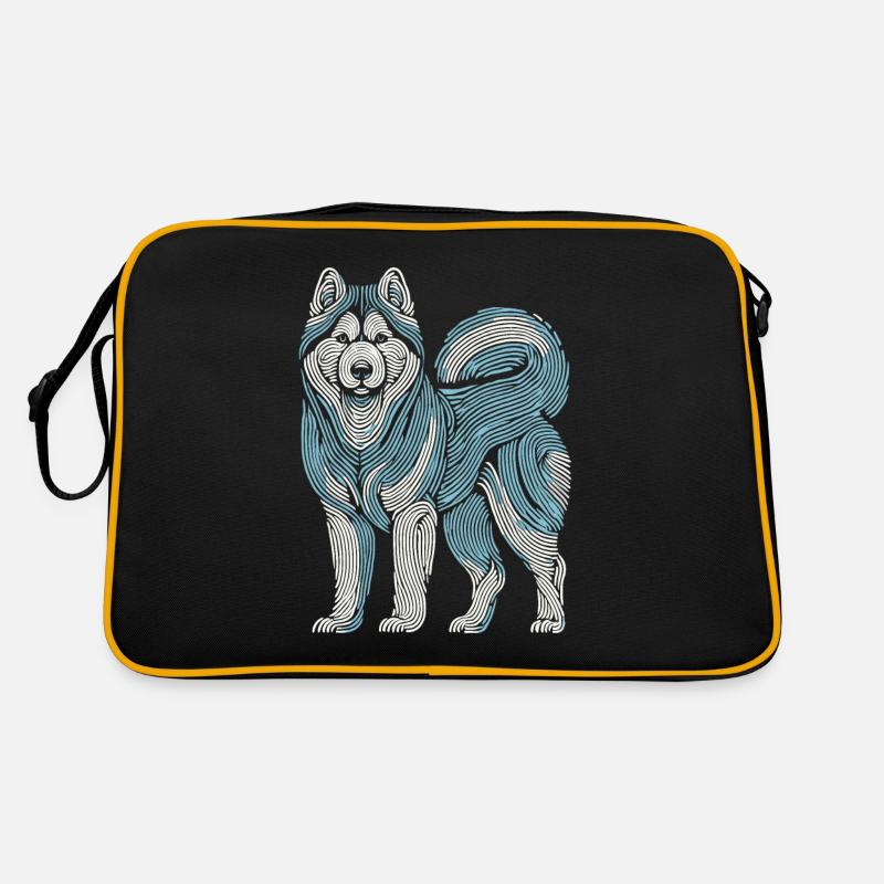 Empreinte digitale du husky sibérien Sac Retro