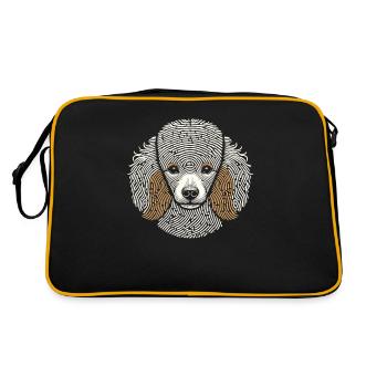 Empreinte digitale de caniche - Sac Retro - noir/or - Dos