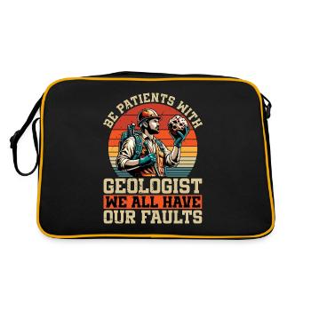 Géologue Soyez patient avec le géologue Rockhounding - Sac Retro - noir/or - Dos