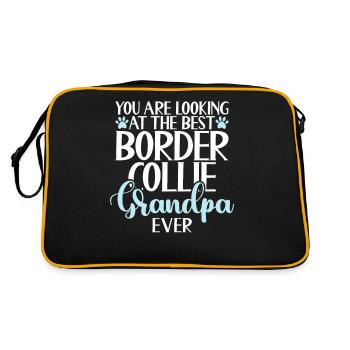 Cadeaux Border Collie - Sac Retro - noir/or - Dos