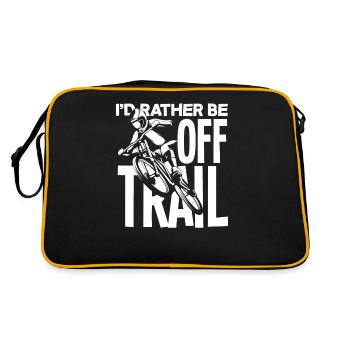 Ich Bin Lieber Abseits Der Strecke - Retro Tasche - Schwarz/Gold - Hinten