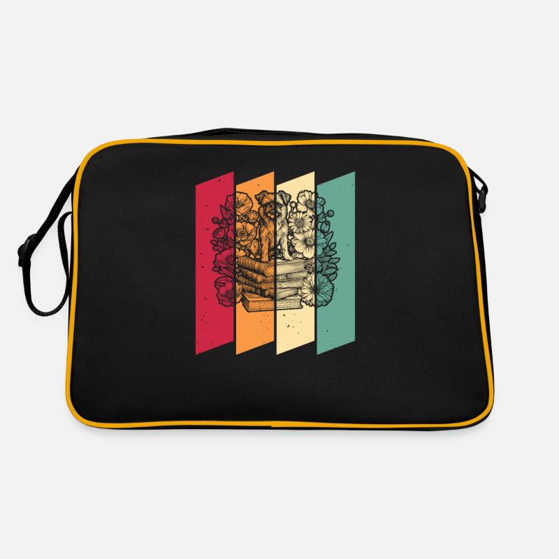 Griffon de Bruxelles Flower Book Reader Sac Retro