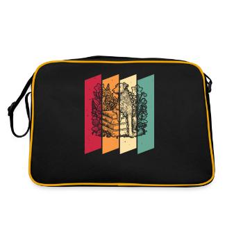 Lecteur de livre de fleurs Irish Wolfhound - Sac Retro - noir/or - Dos