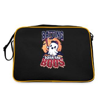 Baseball d’Halloween frappant avec les huées - Sac Retro - noir/or - Dos
