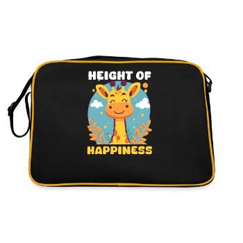 Giraffe Height Of Happiness - Retro Bag - black/gold - Back