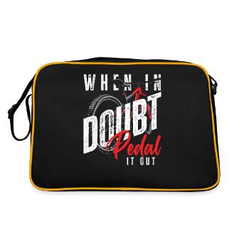 If in doubt, pedal - Retro Bag - black/gold - Back