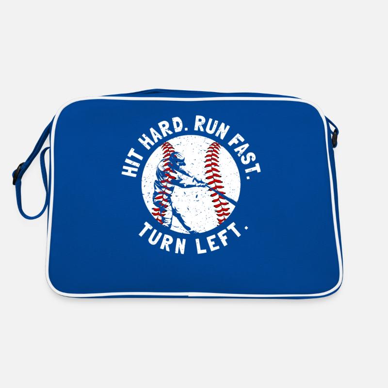 Hit Hard Run Fast Turn Left Retro Tasche