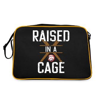 Im Käfig aufgewachsen - Retro Tasche - Schwarz/Gold - Hinten
