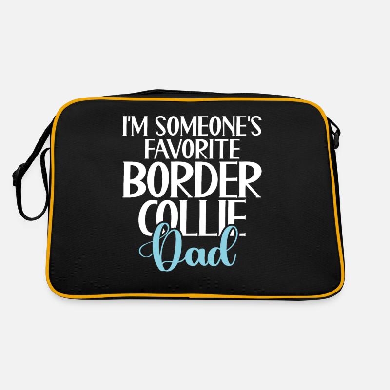 Border Collie Gifts Retro Tasche