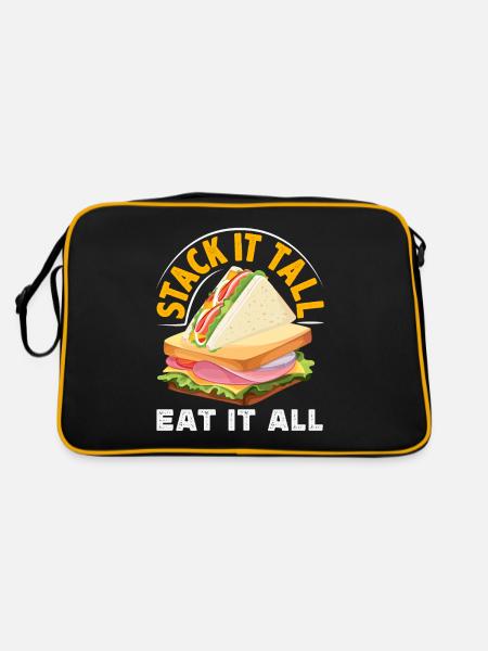 Sandwich Day Snack Celebration Sandwich - Retro Tasche - Schwarz/Gold - Hinten