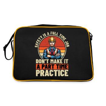 La sécurité des agents de sécurité est une sécurité publique à temps plein - Sac Retro - noir/or - Dos