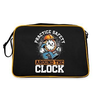 Agent de sécurité Pratiquer la sécurité autour de la construction - Sac Retro - noir/or - Dos