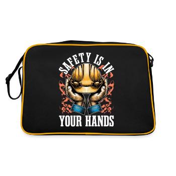 La sécurité des agents de sécurité est dans votre contrôle de patrouille - Sac Retro - noir/or - Dos
