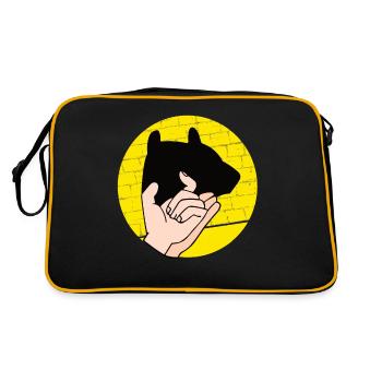 Hand Shadow Puppet Show Puppets - Retro Bag - black/gold - Back