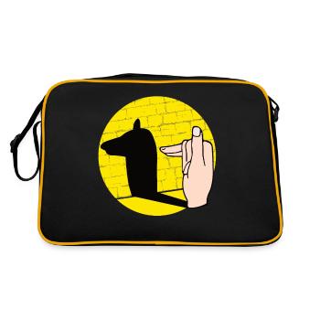 Hand Shadow Puppet Show Puppets - Retro Bag - black/gold - Back