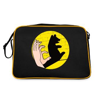 Hand Shadow Puppet Show Puppets - Retro Bag - black/gold - Back
