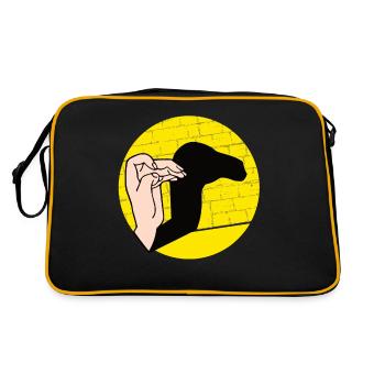 Hand Shadow Puppet Show Puppets - Retro Bag - black/gold - Back