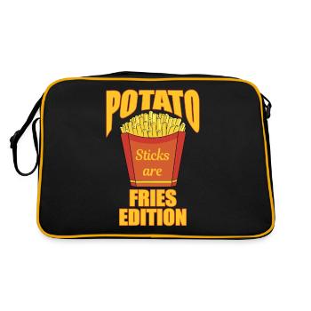 Potato Sticks Are Fries Edition - Retro Tasche - Schwarz/Gold - Hinten